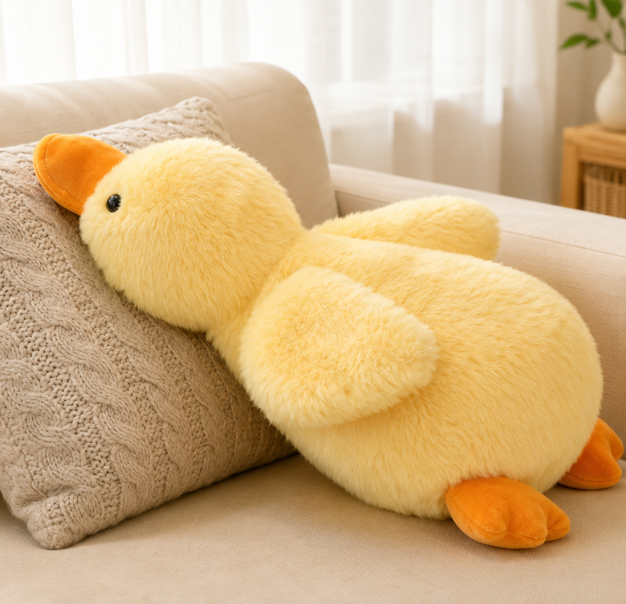 Little Duck Plush Toy / Bedtime Cuddle Pillow / Stuffed Animal