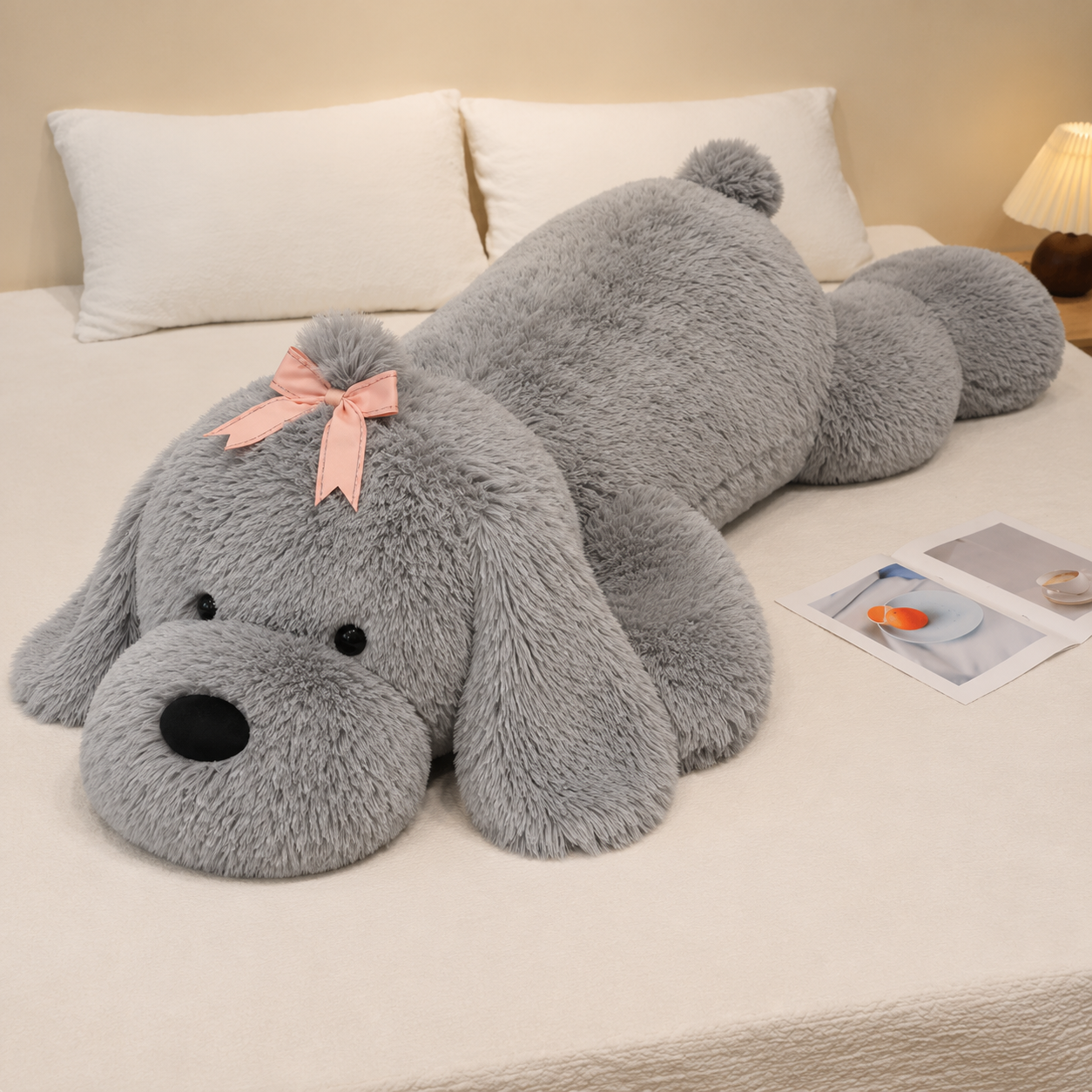 Cute lying-down dog plush toy