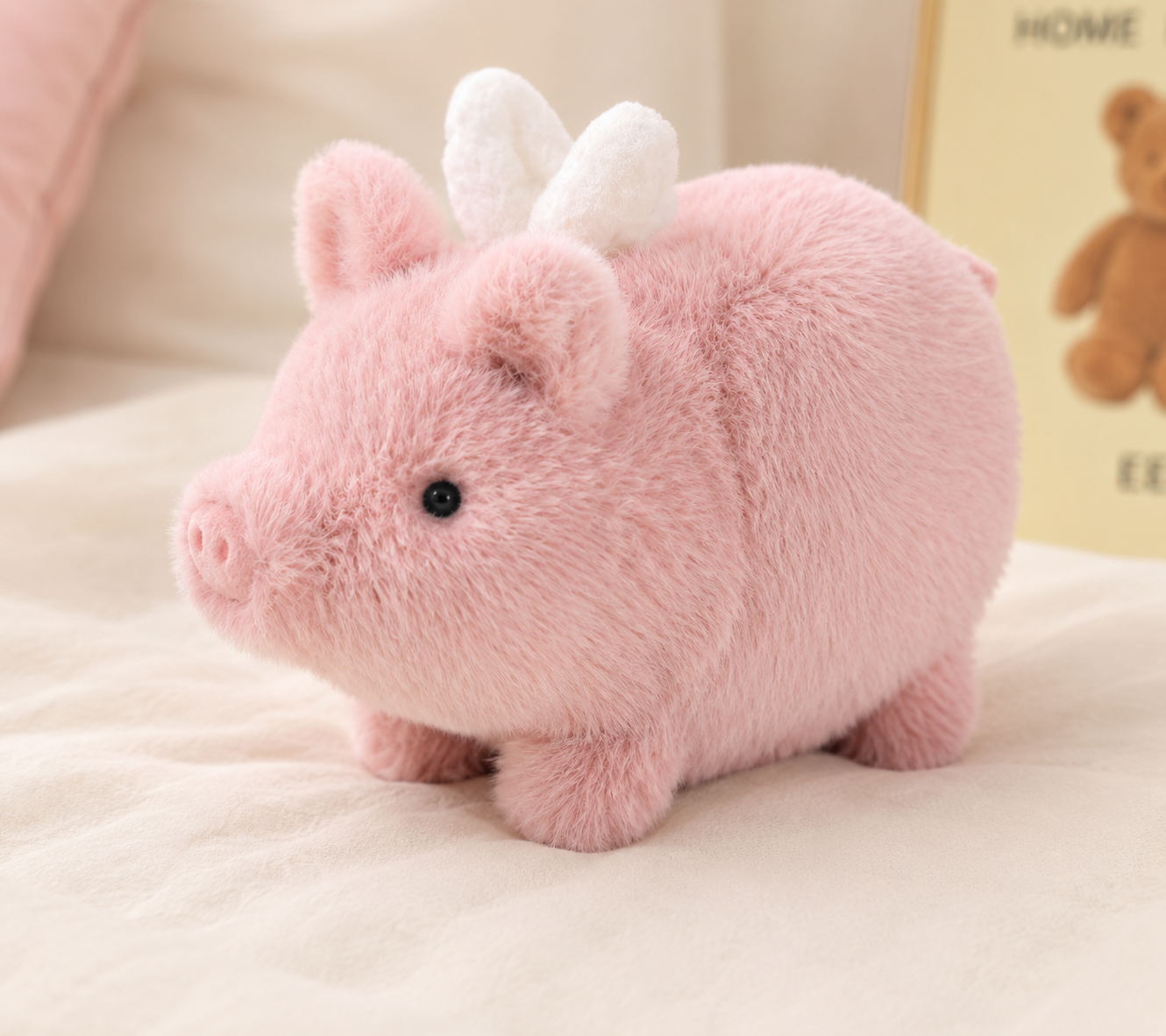 Heart-shaped Cloud Wing Pig Plush Toy