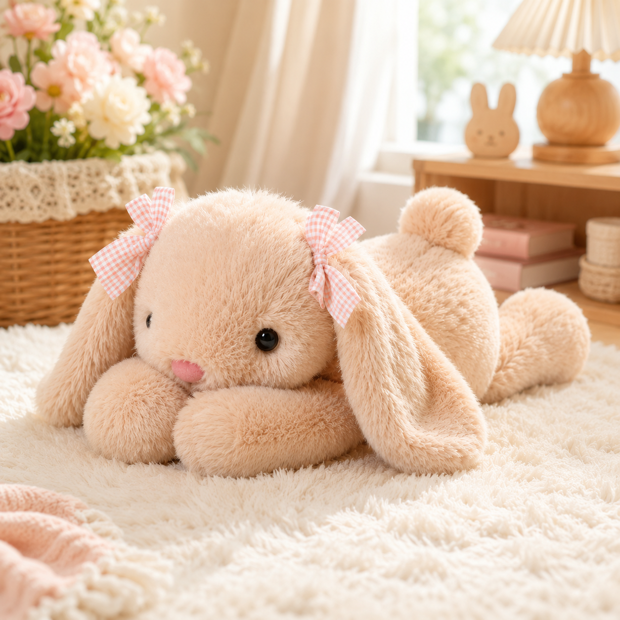 Rabbit Plush Toy Cute Doll Doll Sleeping Pillow Bed Doll