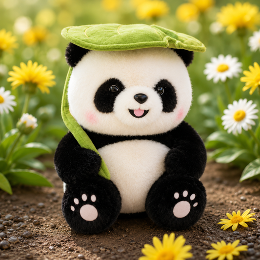 Bamboo Panda Plush Toy – Chengdu Souvenir, Cuddly Doll, Throw Pillow, New Year's Gift for Kids