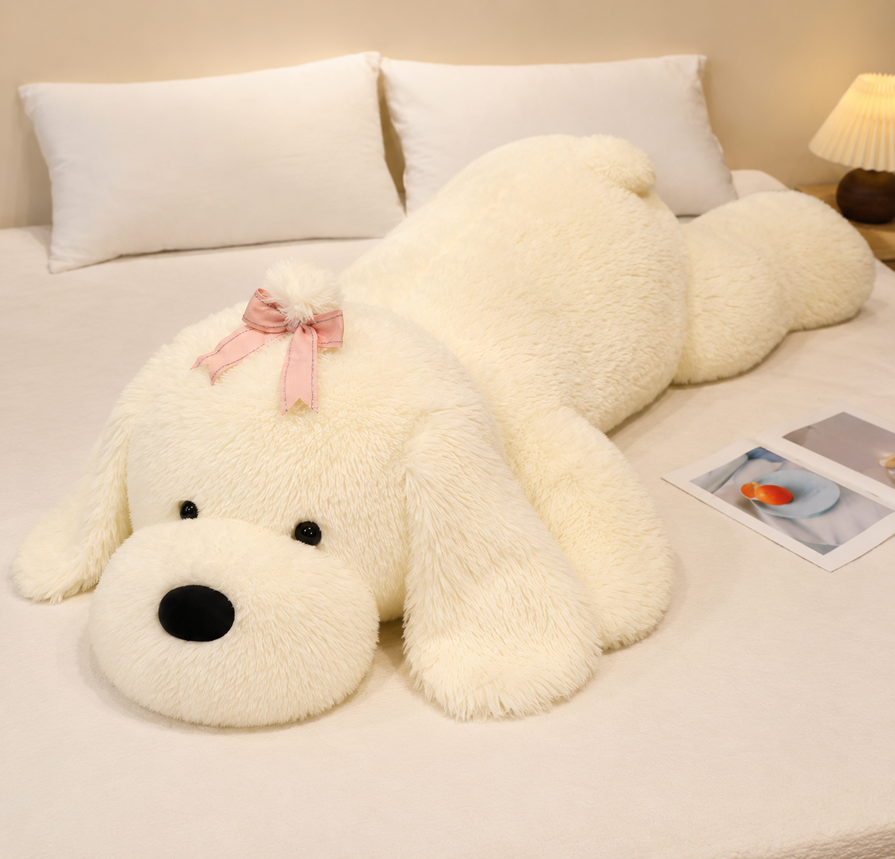 Cute lying-down dog plush toy