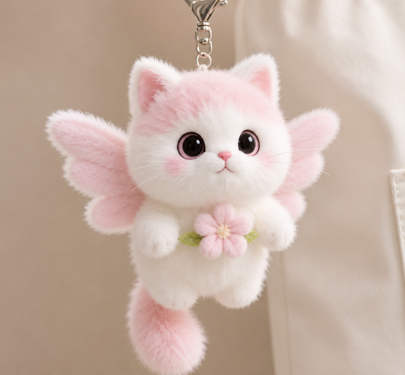 High-value chubby little plush toy keychain