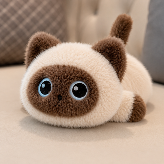 Cute lying cat plush toy